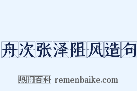 舟次张泽阻风造句是什么意思的图片